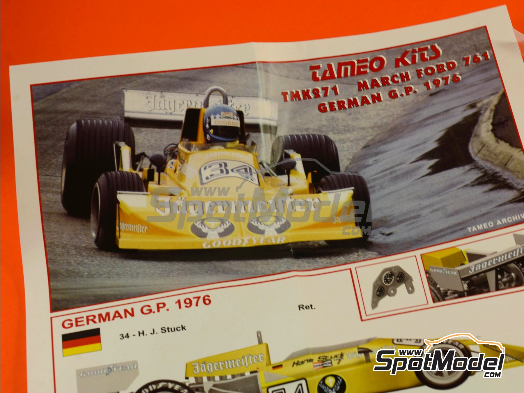 March 761 Hans Joachim Stuck Jägermeister F1 1976 Tecno 1:18 Canton